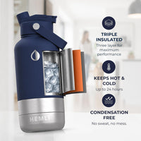32 oz. Dog Water Bottle, Insulated Dog Travel Water Bottle - Navy Blue / 32 oz - image 3