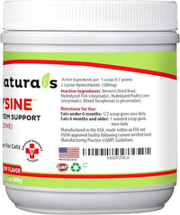 Trulysine L-Lysine for Cats Immune Support Oral Powder 21.2oz/600g - Cats & Kittens of All Age, Sneezing, Runny Nose Squinting, Watery Eyes-Fish & Poultry Flavor (U.S.A)(600 Grams (500mg / Scoop))