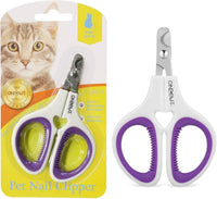 Pet Nail Clippers, Cat & Kitten Claw Nail Clipper Safe Sharp Trimmer – Essentials for Cats - Purple
