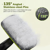Pecute Skin Friendly Self-Cleaning Slicker Brush for Dog & Cat - Large / Green - image 3