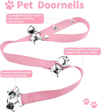 2 Pack Dog Doorbells, Pet Training Bells for Go Outside Potty Training and Communication Device - Pink - image 2