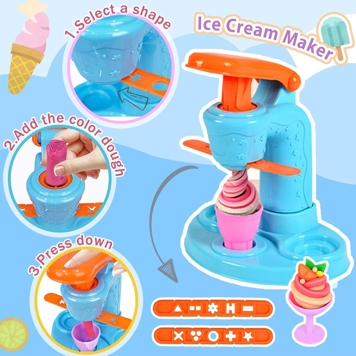 Crelloci 3 in 1 Color Dough Kitchen Creations Set - image 2