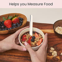 Uba Portion Control Bowl (Porcelain) for Measuring, Bariatric Diet, Diabetes (4 Pack)