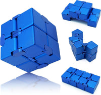 DOLASEV silver metal infinity cube fidget toy made of zinc alloy - view 2