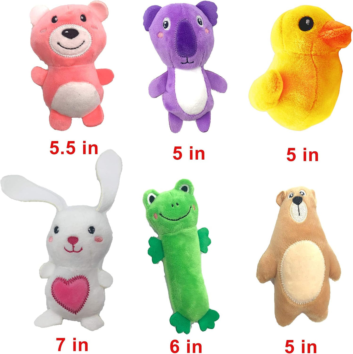 Jalousie 12 Pack Plush Animal Dog Toy - 12 Pack Animals - image 2