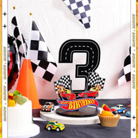 MiniInflat Race Car 5th Birthday Number Sign Centerpiece Race Car - 3rd - image 4