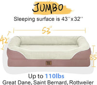 Orthopedic Washable Large Dog Bed - Removable Orthopedic Dog Bed XL with Bolster Extra Large Dogs Beds with Washable Cover for Large Size Pet Non-Slip Bottom