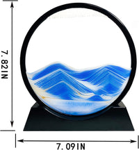 SANDCLE Moving Sand Art Liquid Motion, 3D Deep Sea Sandscape – Fun for Kids & Family - Blue / 7 inches - image 3