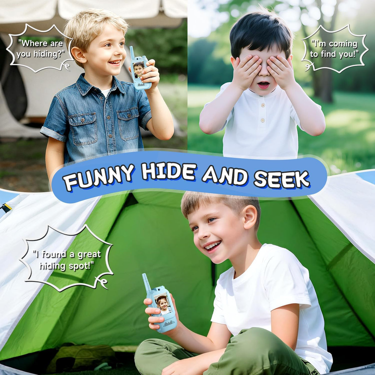 Kids Video Walkie Talkies - BLUE/BLUE - image 4
