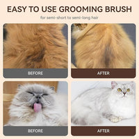 Aumuca Cat Brushes for Indoor Cats Dog Hair Brush for Shedding Long or Short Haired Cats Grooming Deshedding Brush for Dog Kitten Horse Massage Removes Loose Fur, Brown