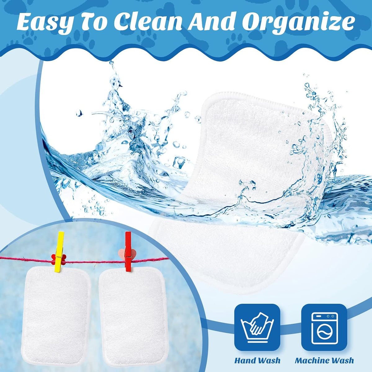 Tondiamo 20 Pcs Dog Diaper Pads Washable Reusable Liners - Female / Small - image 3