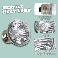 LUCKY HERP Reptile Heat Lamp with Clamp - 25*4 - image 2