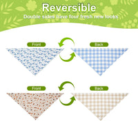 Halloween Dog Bandanas Large 2PCS - Sping-26-blue mihui / X-Large - image 3