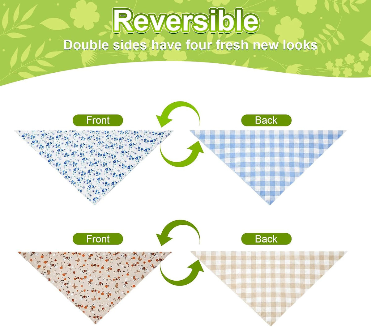 Halloween Dog Bandanas Large 2PCS - Sping-26-blue mihui / X-Large - image 3
