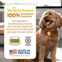 Zesty Paws Probiotics for Dogs, Digestive Enzymes Gut Flora, Digestive Health, Diarrhea & Bowel Support, DE111, Dog Probiotics Soft Chew for Pet Immune System, Chicken, 90 Ct