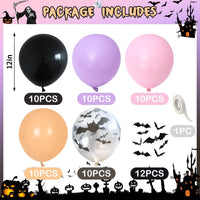 Froova black and white Halloween balloons with ghost and bat prints and bat stickers - view 35