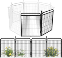 Gardner Pet Dog Playpens, 24" H 16 Panels Dog Pen Outdoor/Indoor Dog Fence Exercise Pen for Small - Black / 2 / 32"H
