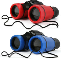 Scotamalone Kids Toy Binoculars Shock Proof for Age 3-12 Years Old - red and dark blue / two pc (Pack of 1)