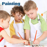ZLEVEAYN 30 pack of black kids painting aprons with two front pockets - view 14