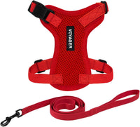 Voyager Escape-Proof Step-in Harness & Leash, Moss Green - Red / XS (Chest: 13 - 16")