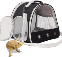 Bearded Dragon Travel Carrier, Lizards Carrier - Black / Carrier