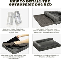 Orthopedic Dog Bed for Large Dogs - 30"L x 20"W x 6"Th / Dark Gray - image 4