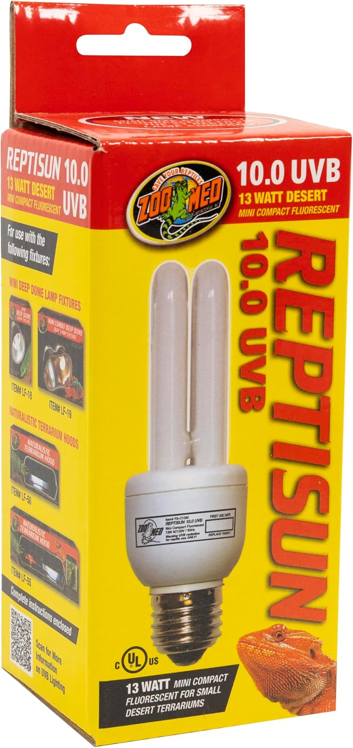 Zoo Med ReptiSun 10.0 Mini Compact Fluorescent Lamp 13 Watts – Essentials for Reptiles And Amphibians - image 2