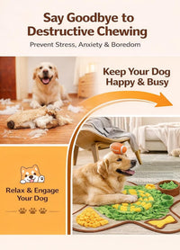 HOPET Snuffle Mat for Dogs Large Breed - 28*28 A-Green Flower Trap - image 2