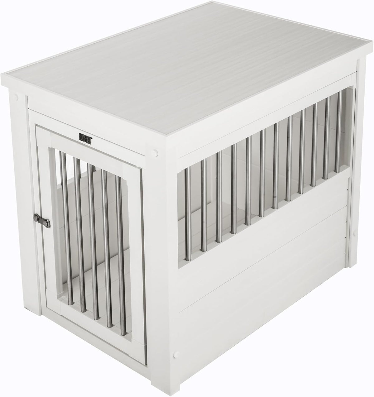 New Age Pet ECOFLEX Large Furniture Style Dog Crate & End Table - Antique White / 29.5"L x 21.1"W x 25.2"H - image 4