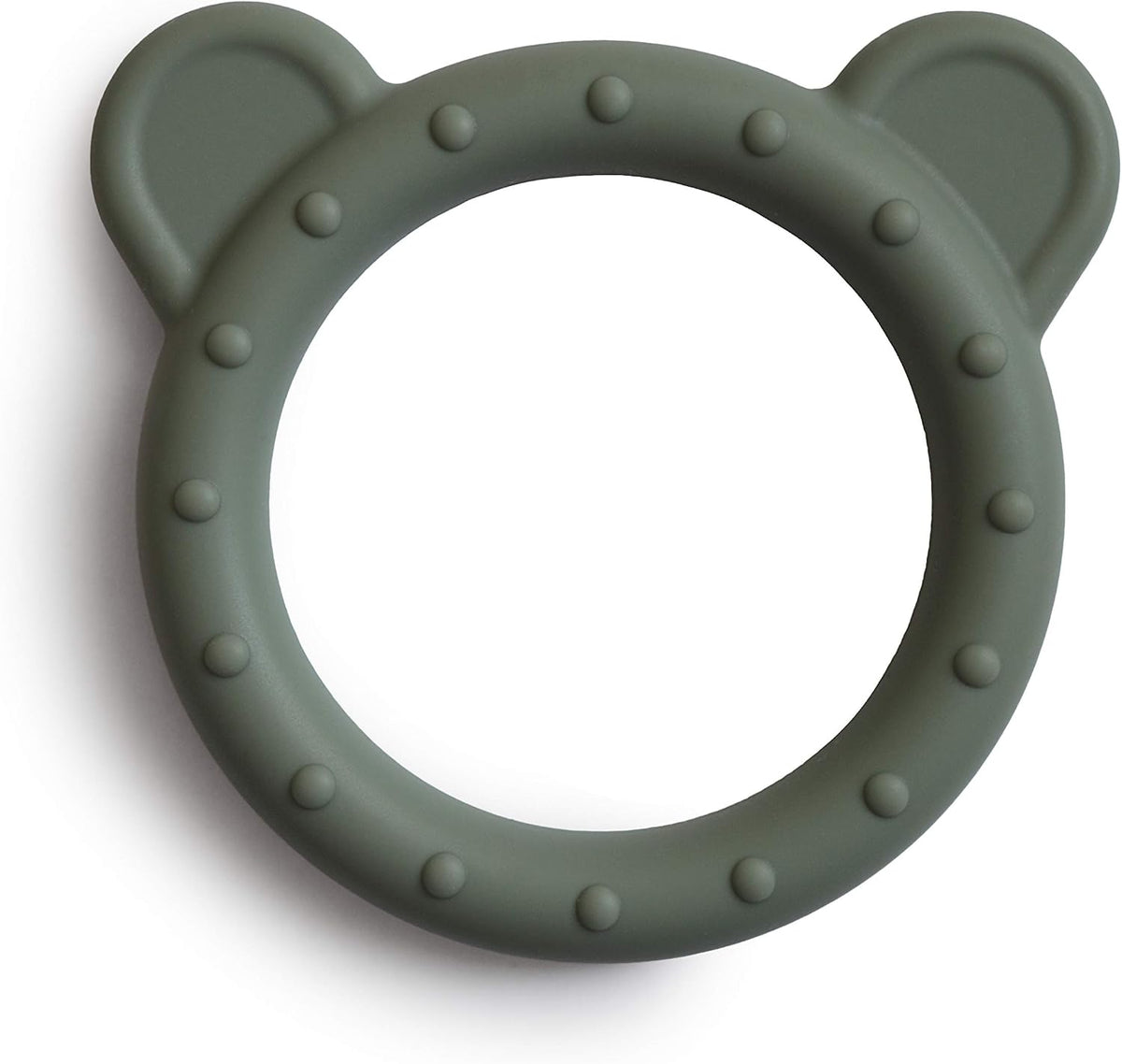 mushie Silicone Baby Teether Toy - Bear (Dried Thyme)