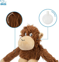Best Pet Supplies Bunny Buddy Squeaky Plush Dog Toy, Beige - O-Hug-Atan (Brown) / Large - image 3