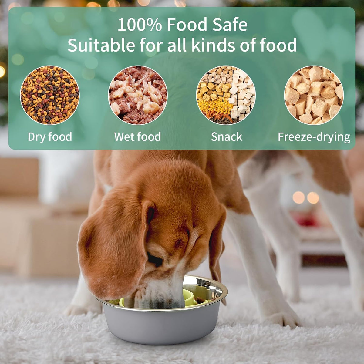 Slow Feeder Dog Bowls Insert - XL / Green - image 3