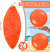 Yinder 24 Pcs Clear Beach Balls Inflatable Bubble Ball Decorations - Bright / Orange - image 3