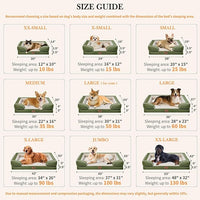Comfort Expression Orthopedic Bolster Dog Beds Extra Large, XL Dog Beds Waterproof Dogs Beds, Washable Dogs Beds Sofa with Removable Cover & Non-Slip Bottom(X-Large,Light Green)