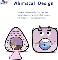 GONPETGP Cat Tunnels for Indoor Cats with Cube Tent Toys Combo - Blue - image 2