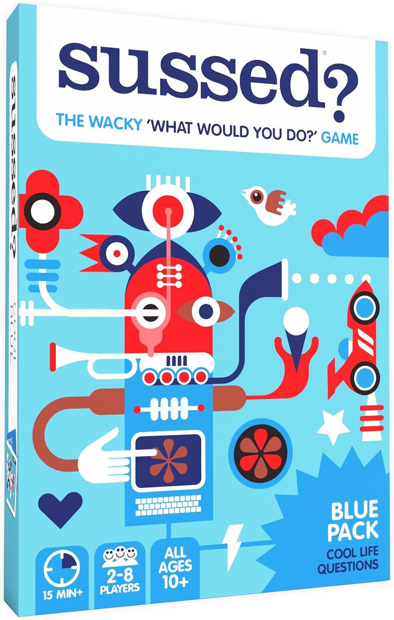 SUSSED The Wacky ‘What Would You Do’ Card Game - Cool Blue (Cool Life Questions Theme)