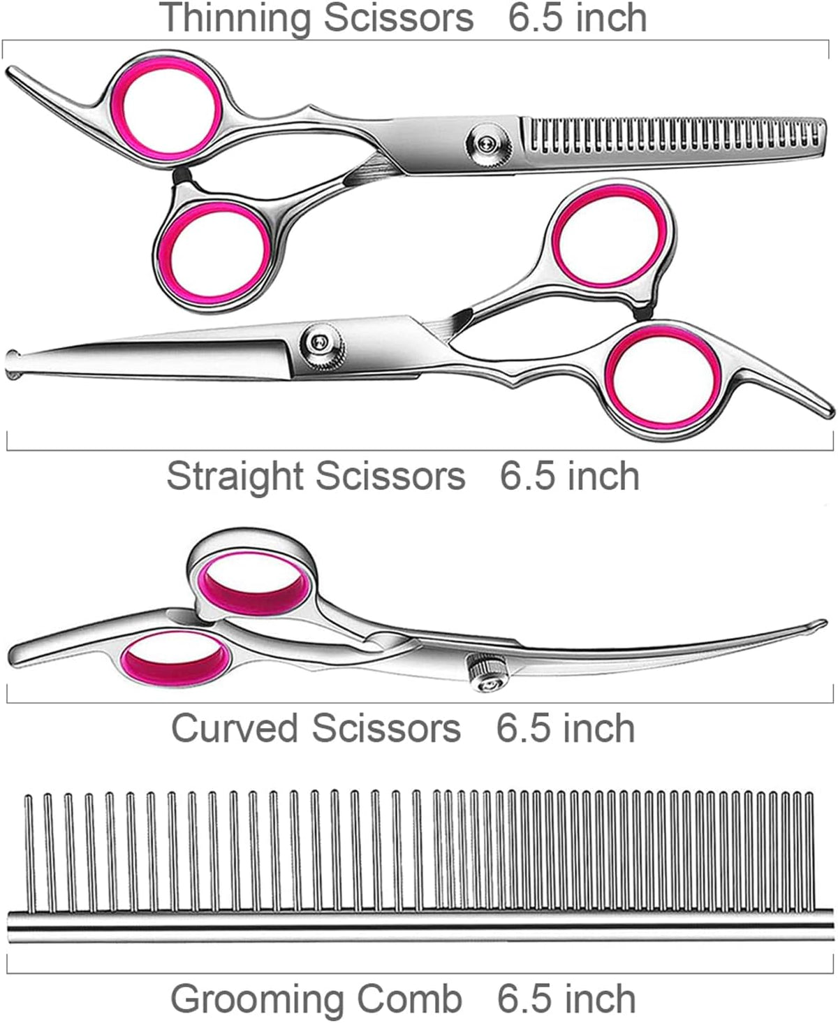 TINMARDA Dog Grooming Kit - Pink / 4 Piece - image 3