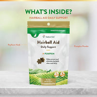 NaturVet Hairball Remedy Vitamin & Digestive Aid Supplement for Cats – Pet Health Supplement for Cat Hairballs, Digestive System Support – Includes Pumpkin, Vitamins – 50 Ct.
