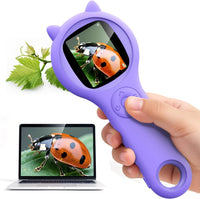 Kids Microscope, 500X Digital Magnifying Glass, Explore STEM Toy - Purple / 1 Pcs