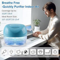Water-Based Purifier Air Washer, Air Revitalizer & Freshener, Air Fresher with 7 LED Color Changing Light for Rooms (Blue)
