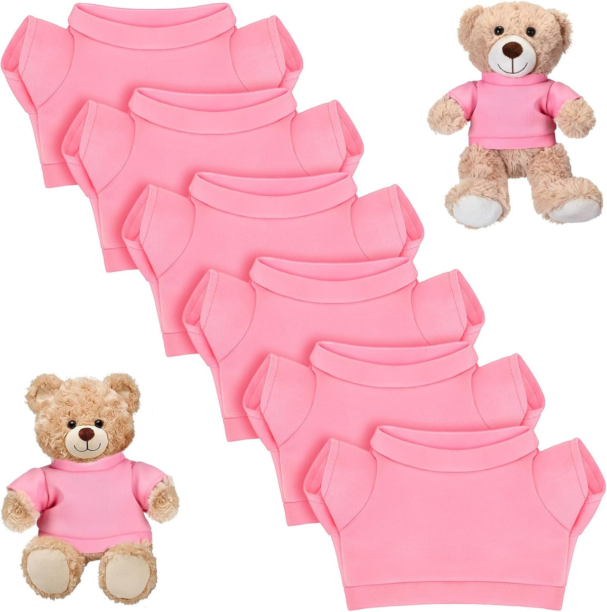Skylety Bear Shirts Stuffed Animal Clothes for 14-18 Inch - Pink