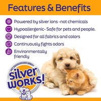 Pet Odor Eliminator Spray For Home - Safe, Natural, Silver Ion Deodorizer - Cat, Dog Smell And Urine Odor Eliminator For Carpet, Furniture And Litter -16.9oz