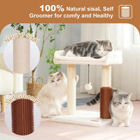 Cat Tree Tower for Large Cats Cat Scratching Post with Bed 20X16” – Essentials for Cats - Medium / Beige - image 4