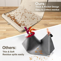 Dog Food Mat 36"x24" - Silicone Dog Mat for Food and Water Large Pet Feeding Mats with Residue - Sand / 28"L x 20"W - image 2