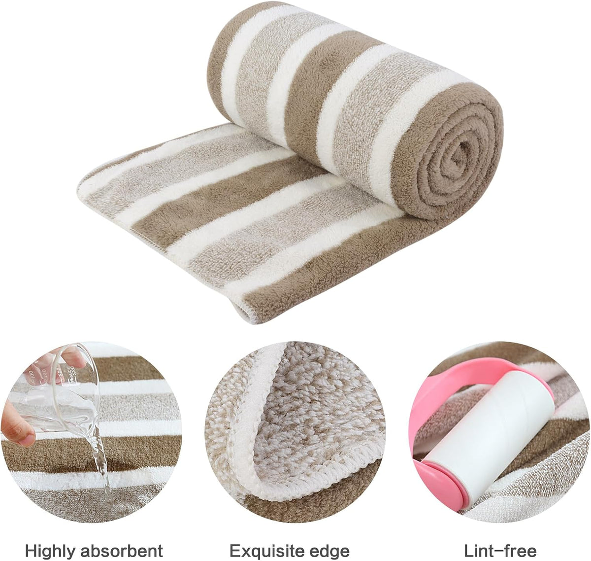KinHwa Dog Towels for Drying Dogs - 30inchx50inch / Light-brown - image 3