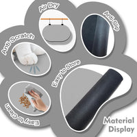 Cat Food Mat Small, 20''x12'' Absorbent Cat Feeding Mat - 20''x12'' / Light Gray - image 3