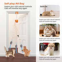 Automatic Interactive Cat Toy for Indoor Cats - Orange - image 3