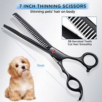 Gimars Titanium Coated Professional 6 in 1 4CR Stainless Steel Dog - 7inch Black 6 in 1 Professional - image 4