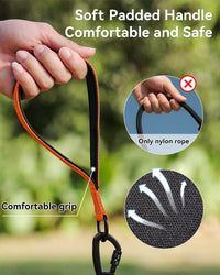 Joytale Long Dog Leash for Yard Tie Out & Recall Training - Orange / 15FT - image 3