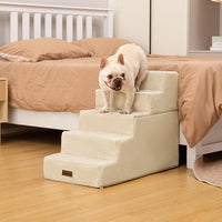 Dog Stairs for Small Dogs & Cats - Beige / 5-Step 22.6" H - image 3